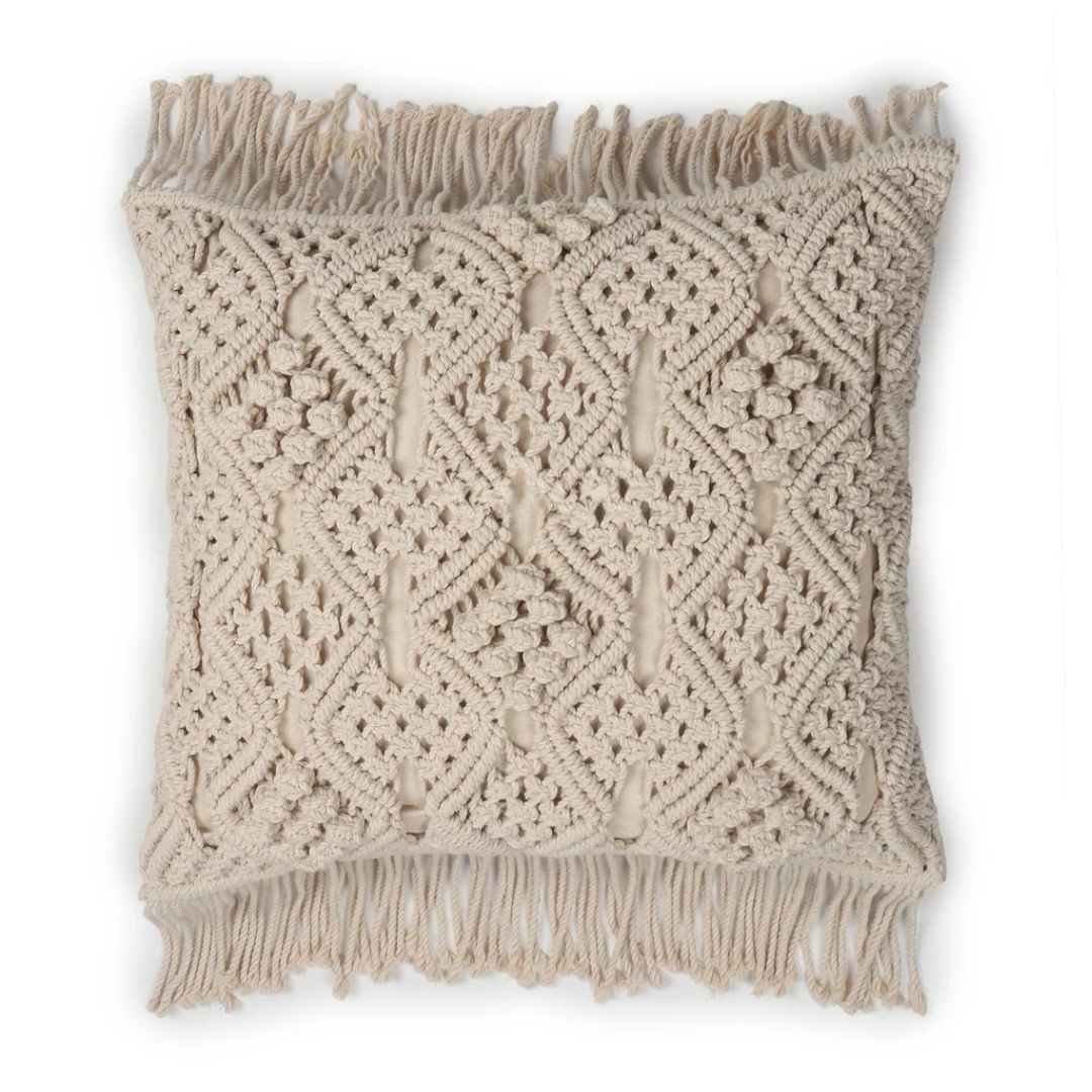 Urban modern Macrame Decorative Pillow Case